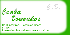 csaba domonkos business card